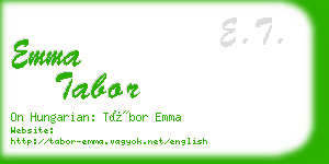 emma tabor business card